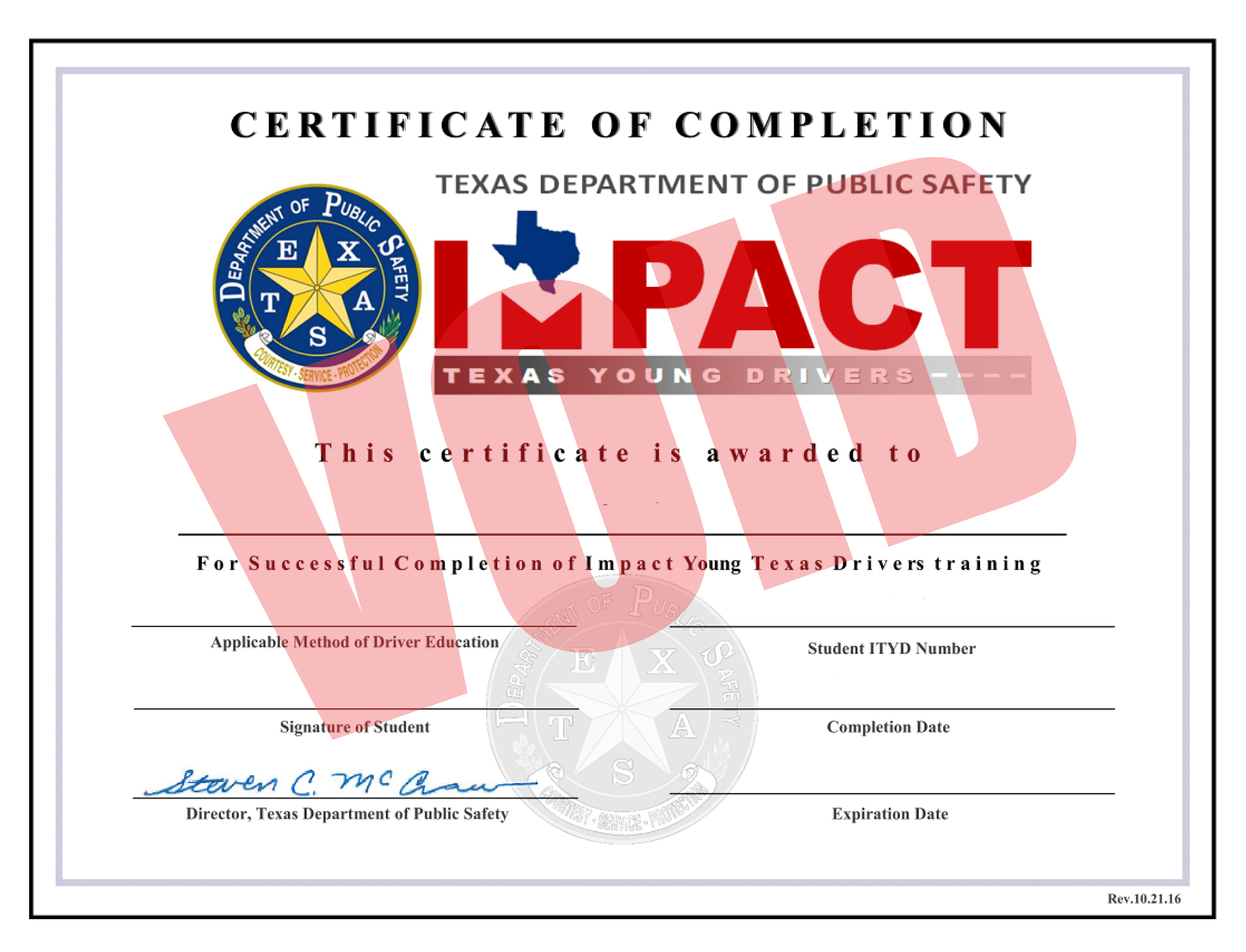 Impact Drivers Certificate